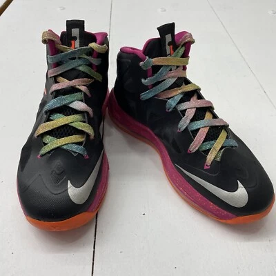 Nike Black Pink LeBron 10 GS ‘Floridian’ Basketball Shoes Girls Size 7Y Youth - Image 1 of 4