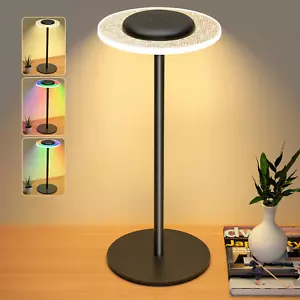 Cordless Table Lamp Rechargeable LED Small Black 1 Pack - Picture 1 of 11
