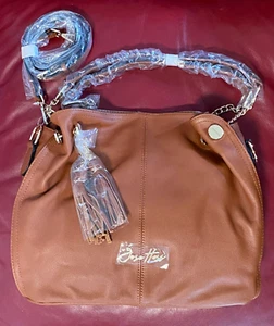 $299 The Jose Hess Signature Leather Hobo Bag | Brown | Danbury Mint - Picture 1 of 14