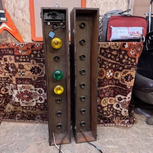 Vintage NJD MC4 Sound Chaser Disco Lights DJ Retro Northern Soul Wooden Box - Afbeelding 1 van 7
