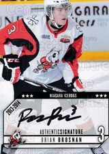 2013-14 Niagara IceDogs Autographed #2 Brian Brosnan