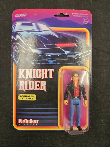 Knight Rider - Michael Knight 3 3/4" REAction Figure Super 7 David Hasselhoff Cover