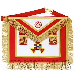 Handcrafted 100% Lambskin Royal Arch Past High Priest PHP Apron for Freemasonry - Picture 1 of 5