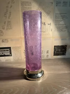 Vaso vintage in vetro alessandrite craquele anni' 70 - Foto 1 di 12