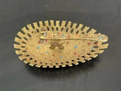 VINTAGE BRASS & ENAMEL NUTCRACKER with MENORAH, WAINBERG ISRAEL - Image 1 of 4