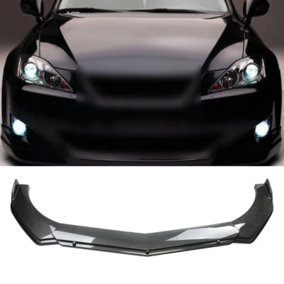 Carbon Fiber Look For Lexus IS250 IS350 06-08 Front Bumper Lip Spoiler Body Kit - Image 1 of 4