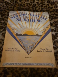 Spread a Little Sunshine Sheet Music 1930 Harty & Schmidt Sheet Music - Picture 1 of 3