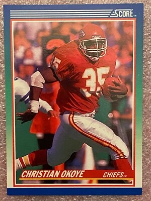 1990 Score #2 Christian Okoye Kansas City Chiefs - Image 1 of 2