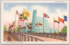 New York World Fair Linen Postcard 1939, Bridge of Wings