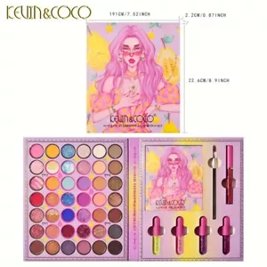 46 Farben Lidschatten Palette mit aufhellendem Highlighter - Bild 1 von 7