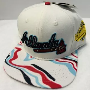 Pro Standard Atlanta Braves World Series Snapback Hat Adjustable Off White Red - Picture 1 of 8