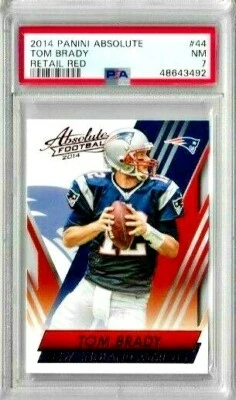 2014 Panini Absolute Tom Brady Retail PSA 7 - Image 1 of 2