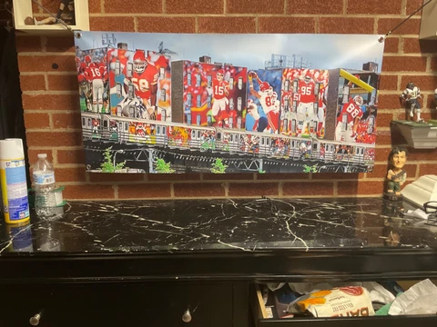 BIG! 40x18 Patrick Mahomes Vinyl POSTER  Kansas City CHIEFS Travis Kelce print! Cover