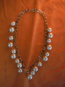Necklace 18" w/faux pearl - Picture 1 of 2