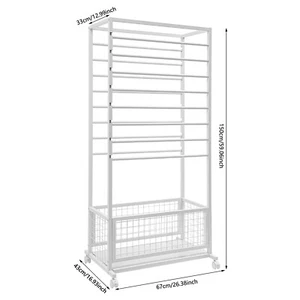 16-Layer Organizer Rack, Storage Shelf, Floor Standing Ribbon Display Rack - Picture 1 of 20