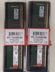 64GB Kingston KTH-PL432S4 2x32GB DDR4-3200MHz 1Rx4 DIMM CL22 Registered-ECC - Picture 1 of 2