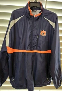 Vintage Auburn Tigers Genuine Stuff Nylon Pullover Jacket Navy Blue X-Large - Picture 1 of 6