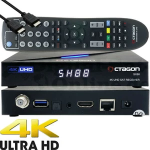 OCTAGON SX88 4K UHD S2+IP H.265 HEVC Multistream SAT Receiver Stalker M3U - Afbeelding 1 van 9