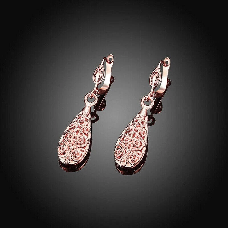 Orecchini Clip Oro Rosa Con Zirconi Bianchi 8 Mm - Non Forati, Regalo Per Donna
