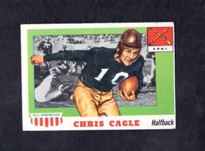 1955 Topps All American # 95 Chris Cagle VG cond creases ARMY FREE SHIPPING - Picture 1 of 2