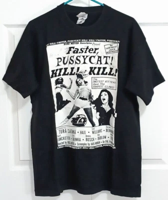 Camisa Faster Pussycat Kill Original Principios de 1990 XL Negra Puntada Única Russ Meyer Foto 1 de 4