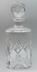 Royal Doulton Georgian Crystal Square Spirit Decanter Webb Corbett 10" England - Picture 1 of 12