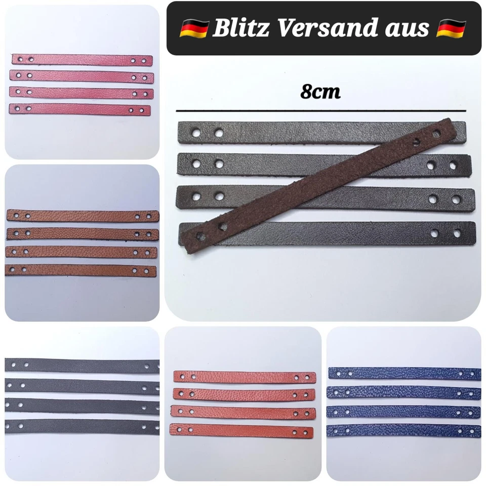 4x Mantelaufhänger Echt Leder Aufhänger Jacken annähen nähen Jackenaufhänger - Bild 1 von 1