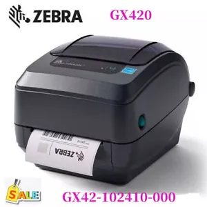 Zebra GX420t 203DPI USB Thermal Transfer Barcode Label Printer GX42-102410-000 - Picture 1 of 6
