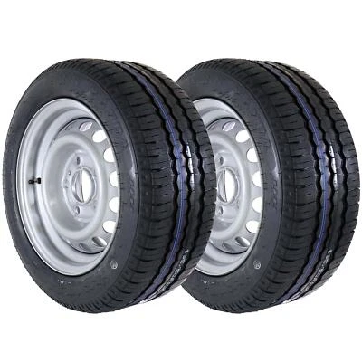 2x Komplettrad Anhänger 195/50R13 C 104/101N M+S Reifen Felge 5x112 6Jx13 ET30 - Bild 1 von 4