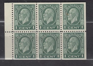 1932 #195b 2¢ KING GEORGE V MEDALLION ISSUE BOOKLET PANE F-VF - Picture 1 of 2