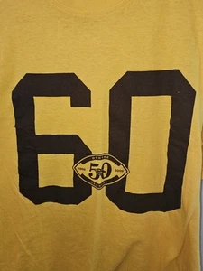 Denver Broncos 2009 50th Anniversary Promo Xl Mens Yellow Graphic Logo Tee NFL - Picture 1 of 13