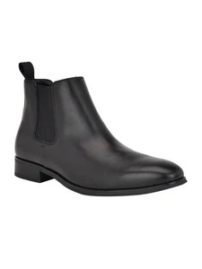 CALVIN KLEIN Mens Black Heel Pull-Tab Donto Block Heel Chelsea Boot 10.5 M - Picture 1 of 3