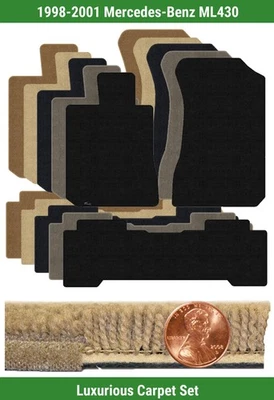 Juego de alfombrillas de lujo personalizadas para Mercedes-Benz ML430 1998-2001 (3 piezas) #YU8 Foto 1 de 4