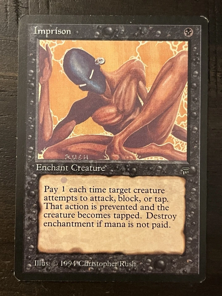 Magic MTG Legends Imprison Excellent LP  Banned DISAVOWED CARD 1994 - Image 1 of 4