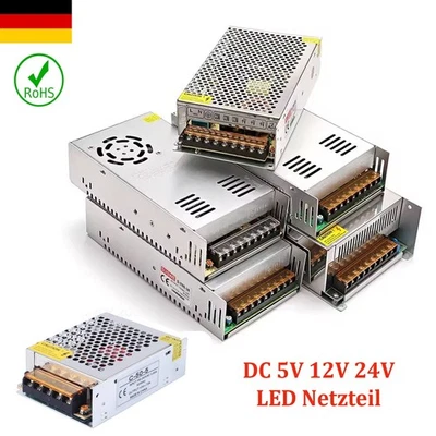 DC 5V 12V 24V LED Netzteil Trafo Schaltnetzteil Adapter Power Supply LED Strip - Bild 1 von 4