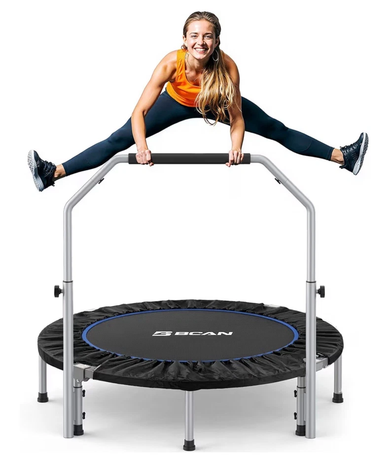 BCAN Trampoline for Fitness Rebounder & Adjustable Foam Handle - 330 Lbs - Image 1 of 4