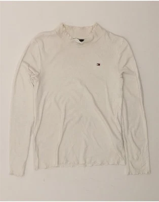 TOMMY HILFIGER Girls Top Long Sleeve 12-13 Years Large  Off White CW08 - Image 1 of 4