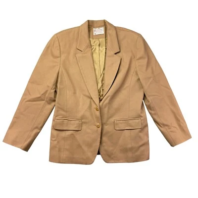 Jaqueta Pendleton Feminina 12 Blazer Marrom Pequeno Feito nos EUA 100% Lã Virgem Elegante - Imagem 1 de 4