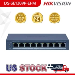 HIK DS-3E1309P-EI-M 8 Port Fast Ethernet Smart PoE Network Switch POE60W - Picture 1 of 1