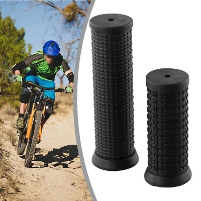 Paar Rubber Fahrrad Lenkergriffe Griffe Grip Shift Für Twisting Shifter Schwarz - Bild 1 von 4