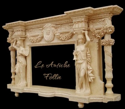 Magnifique route en marbre beige Egypte avec statues décoratives de luxe - Photo 1/4