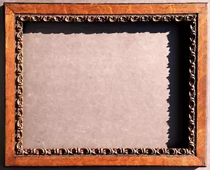 vintage 13  x 16 1/4 Vienna Secession oak wood & stucco frame c 1910 - Picture 1 of 3