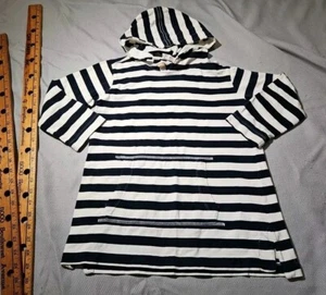 Crewcuts Hoodie Youth Boys Size 12 Blue Striped Casual Sweatshirt Preppy  - Picture 1 of 11