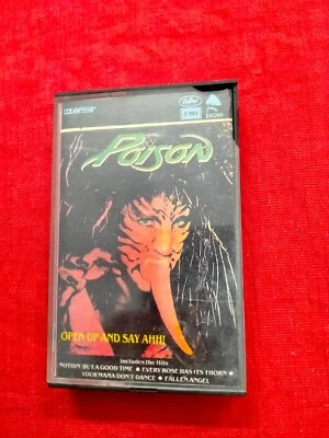 Poison Open Up And Say Ahh RARE orig Cassette tape INDIA indian  Capitol 1991 - Image 1 of 4