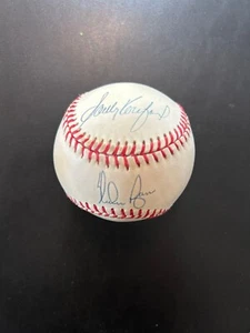 Sandy Koufax/Nolan Ryan/Bob Feller Tri-Firmado OAL Béisbol JSA Carta Completa - Imagen 1 de 4