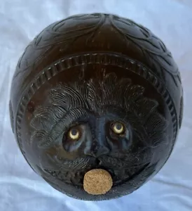 FOLK ART COCONUT BAGNARD WORK SCULPTURE NAPOLÉON DECOR / SULFIDE - Picture 1 of 10
