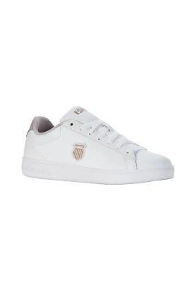 K-Swiss Court Shield Sneakers Donna 96599-181-M Bianco/Grey - Immagine 1 di 4