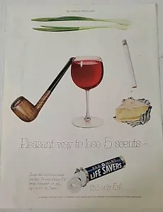 1953 Life Savers pep o mint candy pipe cigarette wine onion scents ad - Picture 1 of 1