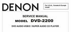 Denon Dvd-2200 Schematic Diagram Service Manual