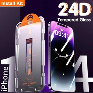 New Installation Kit Tempered Glass Screen Protector For Apple iPhone 15 Pro Max - Picture 1 of 11